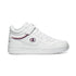 Sneakers alte bianche con dettagli viola e rosa Champion Rebound Low, Brand, SKU s312500005, Immagine 0